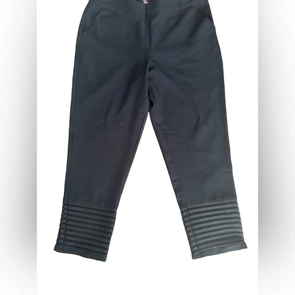 Mark Side Zip Flat Front Cropped Mesh Bottom Pants, Size XXL - Picture 1 of 4